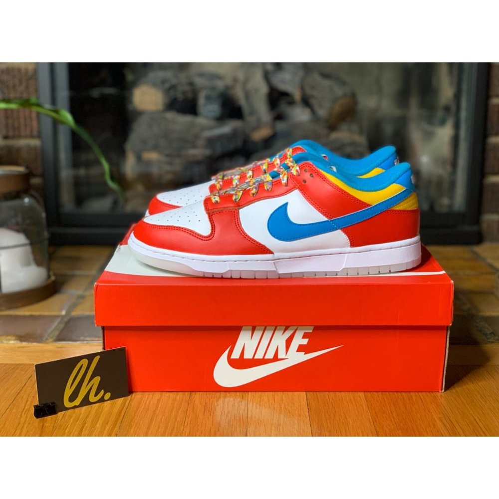 Size 9 Nike Dunk Low QS “LeBron James Fruity Pebbles” Athletic Sneakers DH8009-6